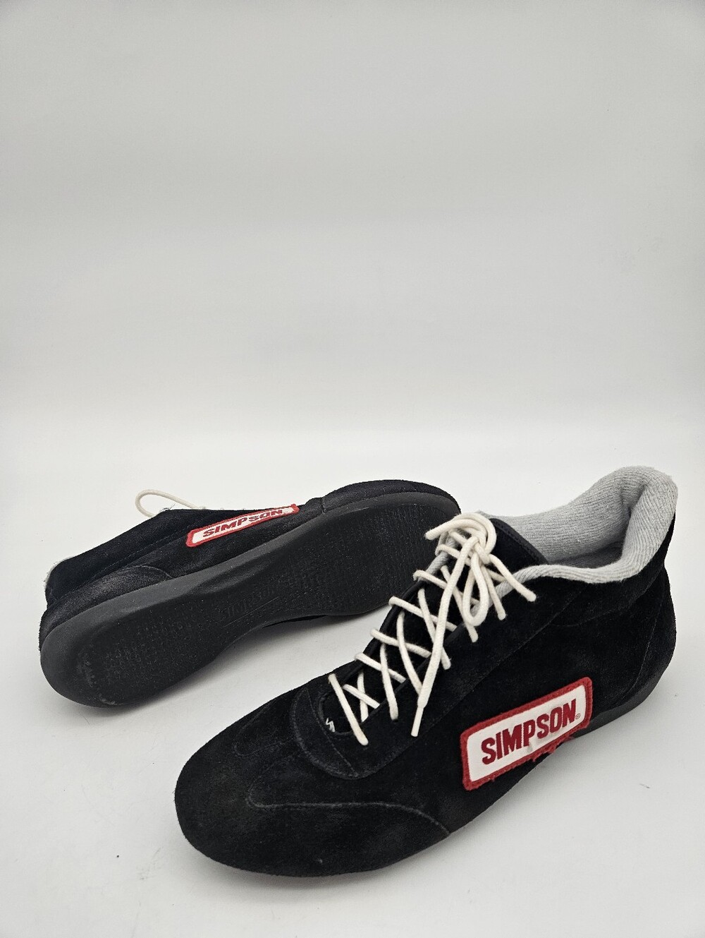 Vintage Simpson Racing Fire Resistant Driving Shoes Black Suede Size 13 USA made